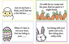 Free Printable Easter Egg Hunt Clues - World Of Printables pertaining to Printable Easter Eggs Scavenger Hunt Clues