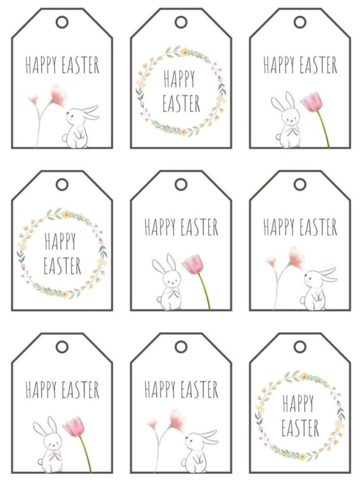 Easter Basket Tags Printable