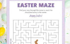 Free Printable Easter Maze - Easter Games And Activities - Pjs And regarding Easter Printable Games For Adults
