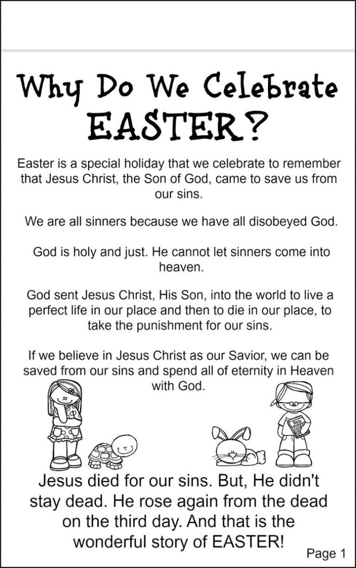 Printable Story of Easter