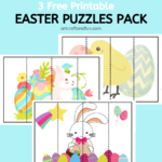 Free Printable Easter Puzzles   For Easter Bunny Puzzles Printable