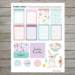 Free Printable Easter Stickers For Planners, Gift Wrapping And Craft With Regard To Free Easter Planner Printable