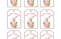 Free Printable Easter Tags {20 Unique Designs} - Cassie Smallwood regarding Printable Easter Basket Name Tags
