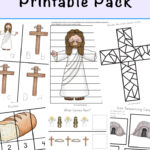 Free Resurrection Sunday "He Is Risen" Activity Worksheets Printables For Free Printable Christian Easter Activities