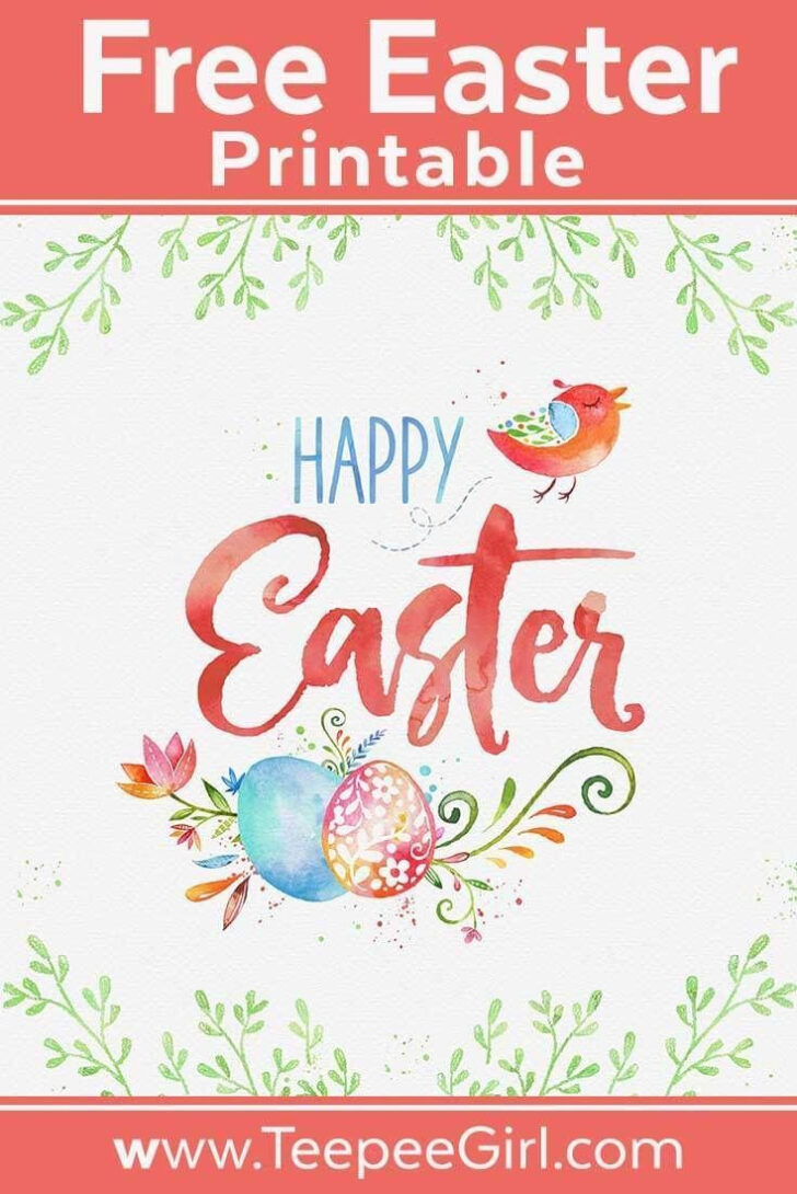 Printable Happy Easter Poster