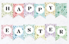Happy Easter Banner, Free Printable! - Favorite Printables in Printable Happy Easter Signs