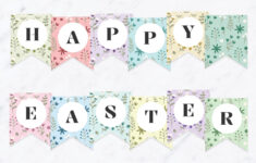 Happy Easter Banner, Free Printable! - Favorite Printables intended for Easter Banner Printable