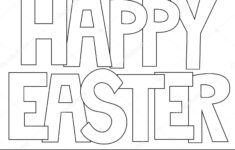 Happy Easter Letters Coloring Page Stock Vector©Keeweegirl within Happy Easter Printable Letters