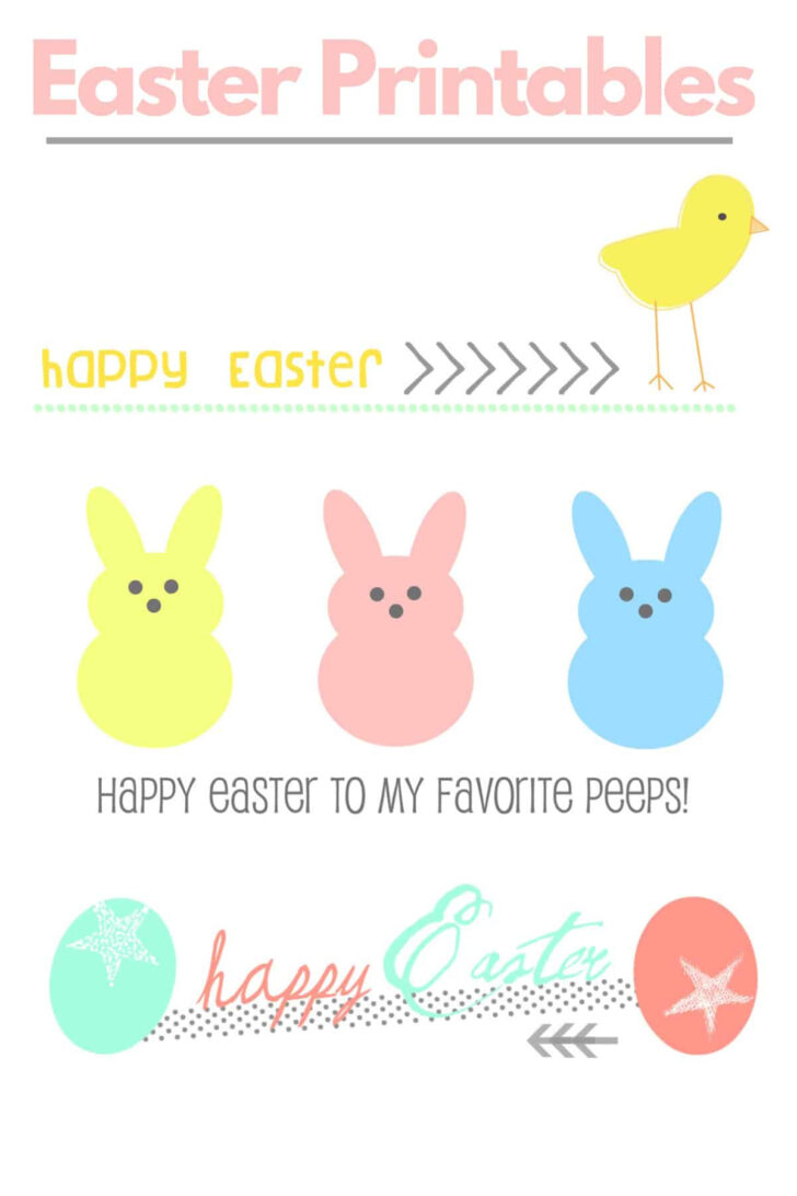 Happy Easter to My Favorite Peeps Printable