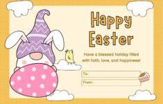 Page 9 - Free Printable, Customizable Easter Card Templates | Canva with Free Printable Easter Card Template