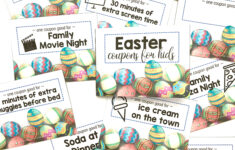Printable Easter Coupons For Kids - I Can Teach My Child! inside Free Easter Coupon Printable