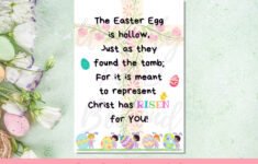 Printable Easter Poem, Easter Poem, Easter Poem For Kids, Easter for Printable Easter Poems For Church