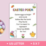 Printable Easter Poem For Kids, Religious Easter Story, Easter Regarding Printable Easter Poems For Church