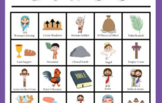 Printable Religious Easter Bingo regarding Free Printable Religious Easter Bingo Cards
