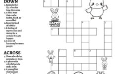 Springtime Easter-Themed Crossword Puzzles • Beeloo Printable inside Easter Bunny Puzzles Printable