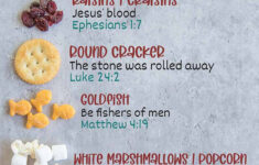 The Easter Story Snack Mix Printable Tag And Bag Topper, Comic in Easter Story Snack Mix Printable