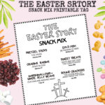 The Easter Story Snack Mix Printable Tag, Easter Treat Handout For Intended For Easter Story Snack Mix Printable