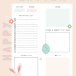 Ultimate Free Easter Party Planning Checklist Printable With Regard To Free Easter Planner Printable