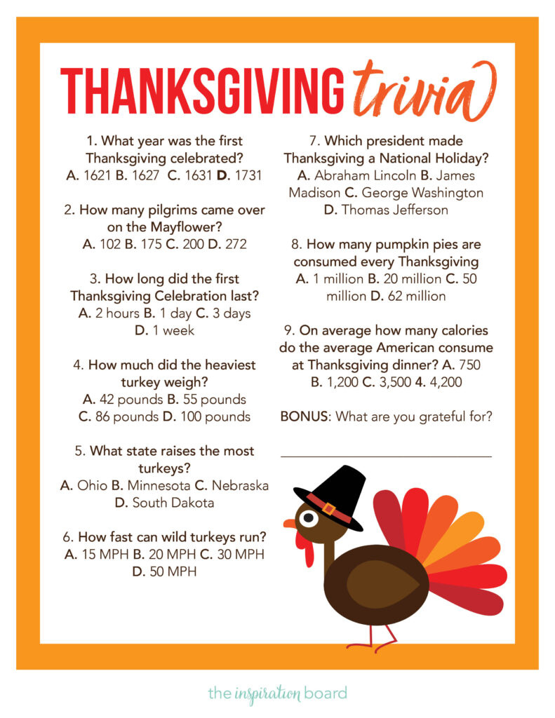 thanksgiving trivia free printable the inspiration board in free printable thanksgiving trivia questions and answers printables Thanksgiving Trivia (Free Printable) - The Inspiration Board in Free Printable Thanksgiving Trivia Questions and Answers Printables