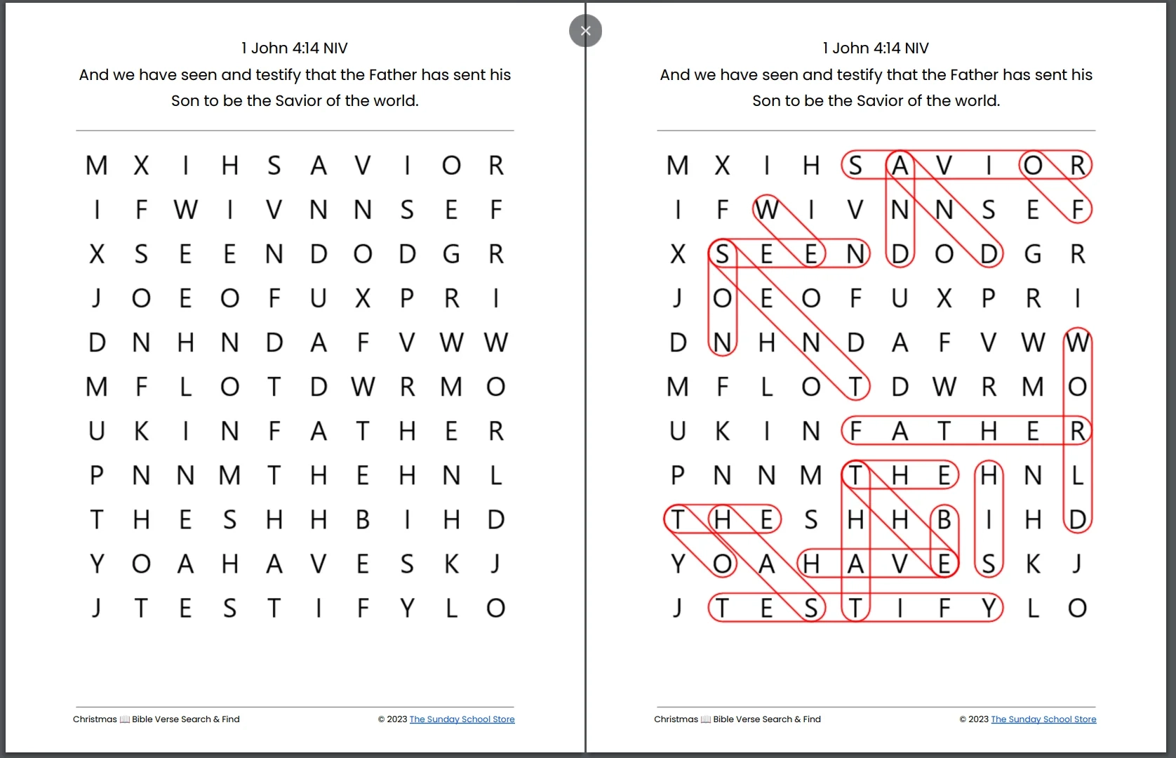 10 Free Christmas Bible Word Search Puzzles