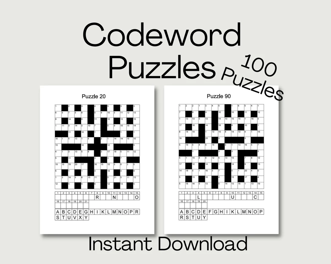 100 Codeword Puzzles Coded Crosswords 100 Codeword Puzzles Coded Crosswords