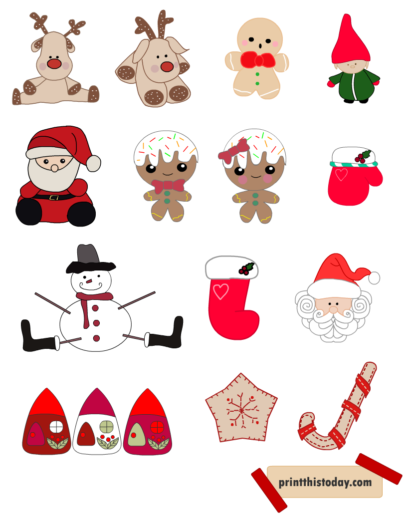 100 Free Printable Christmas Stickers Cute Vintage 100 Free Printable Christmas Stickers Cute Vintage