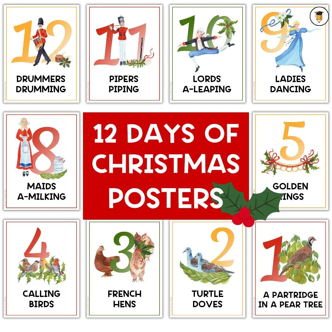12 Days Of Christmas Christmas Posters