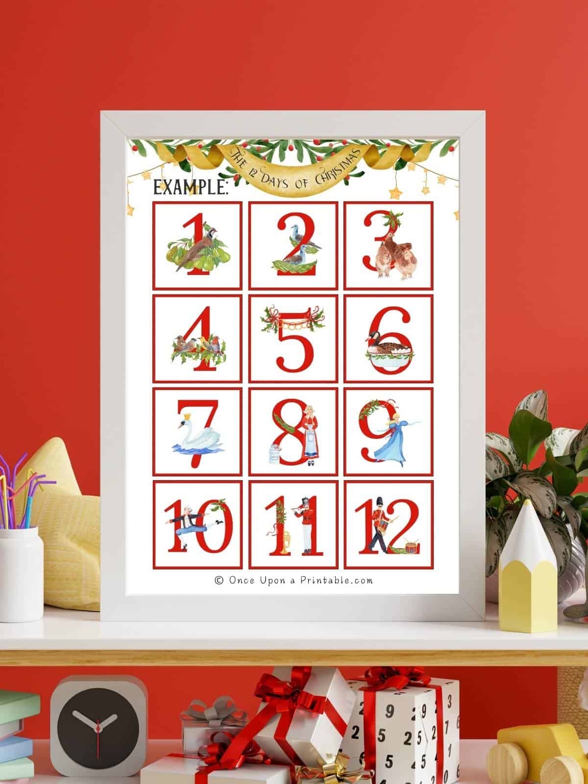 12 days of christmas numbers printable 12 days of christmas numbers printable