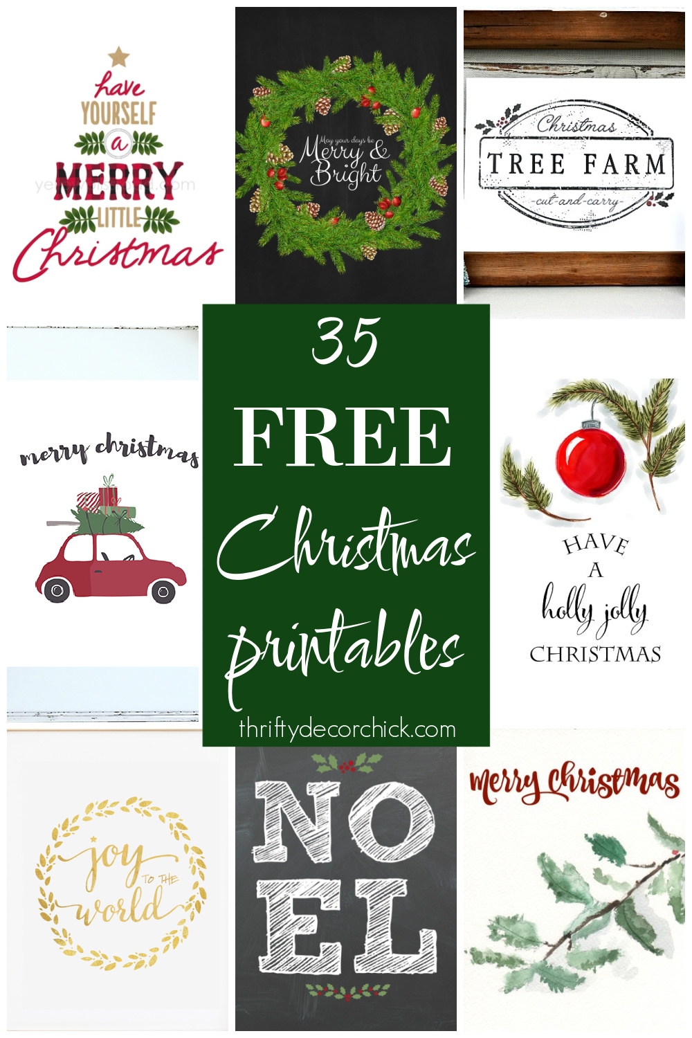 20 Free Christmas Printables To Deck
