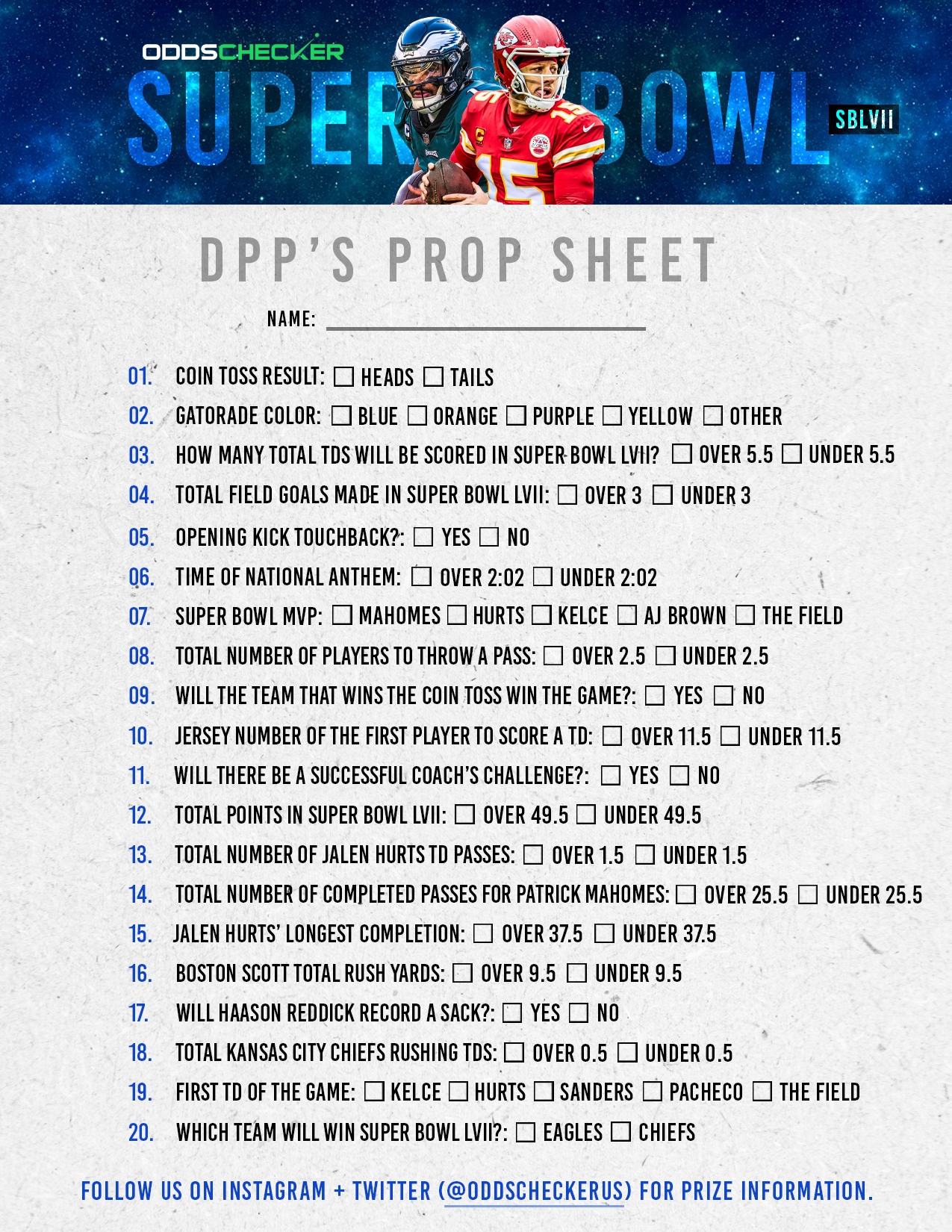 super bowl prop sheet 2026 printable