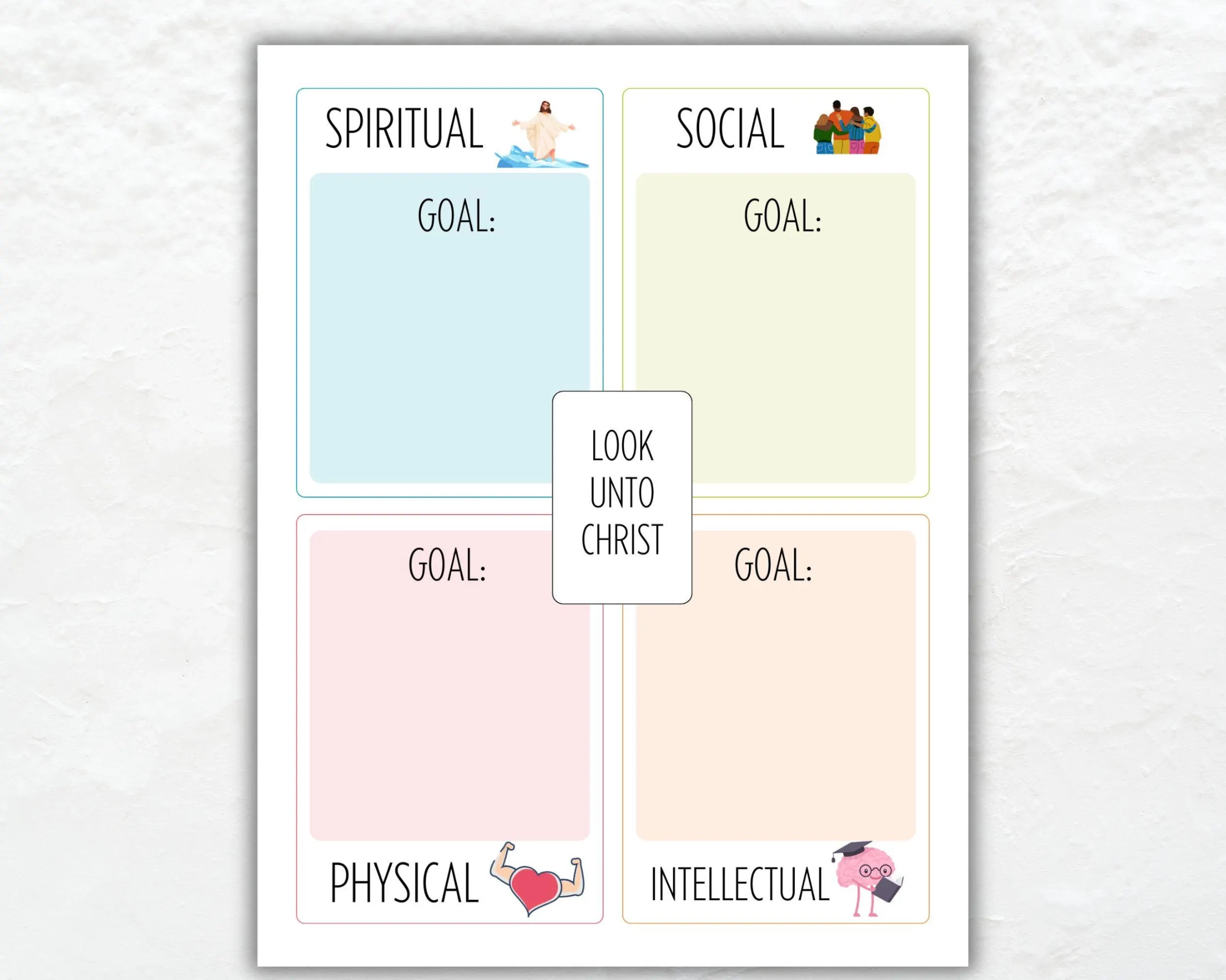 printable lds goal setting worksheet