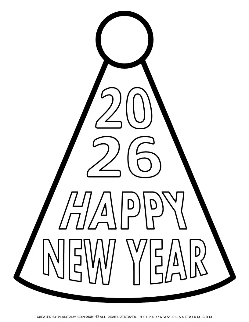 new years hat printable 2026 new years hat printable 2026