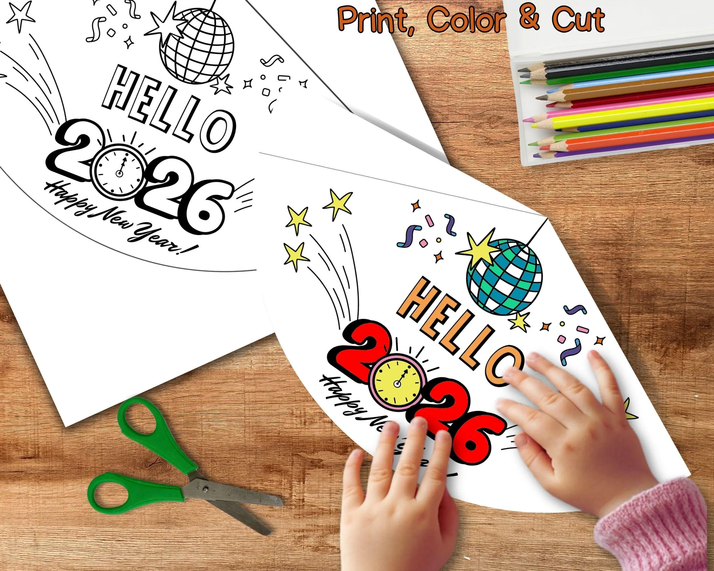 2026 New Year Party Hat Make Your Own