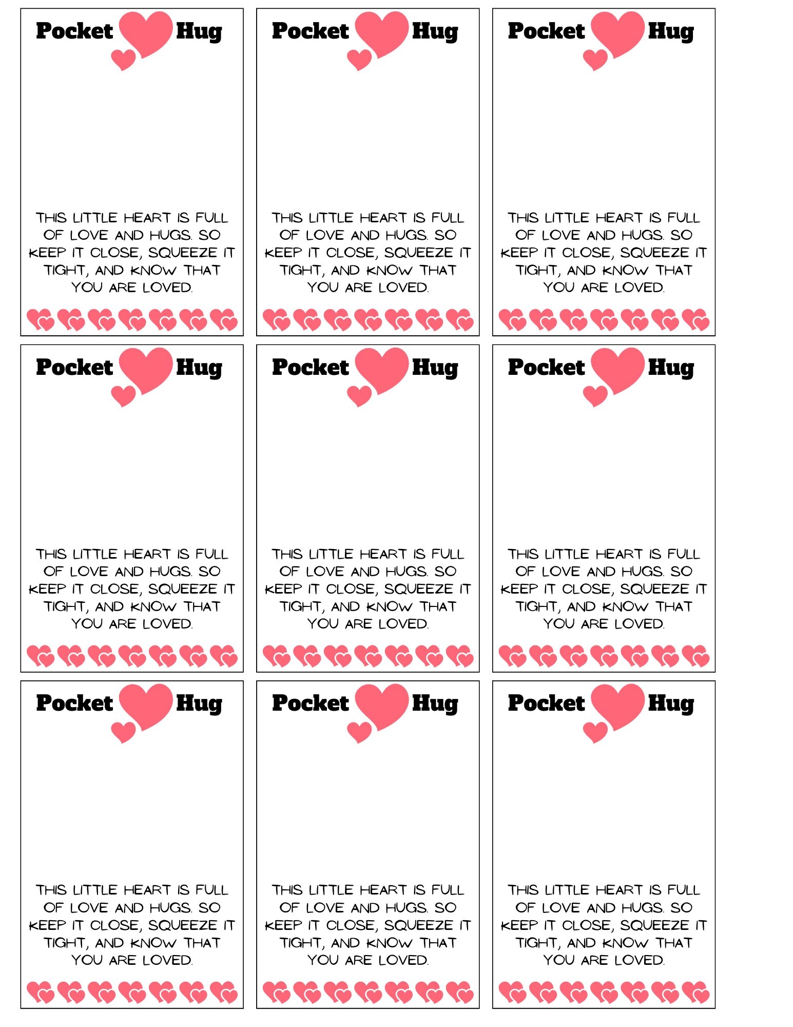 3 Pocket Hug Poems Printable 3 Pocket Hug Poems Printable