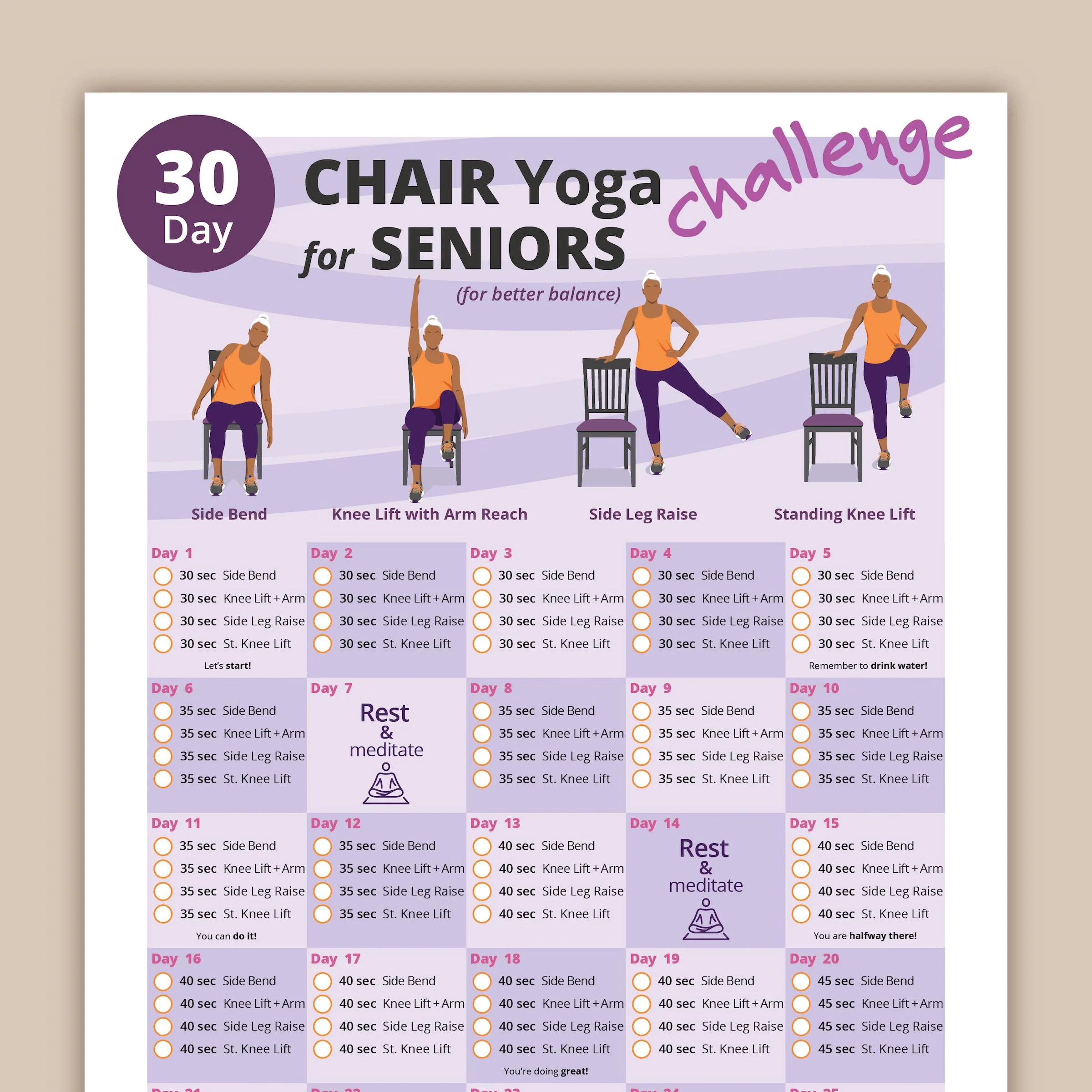 30 Day Chair Yoga For Seniors Challenge 30 Day Chair Yoga For Seniors Challenge