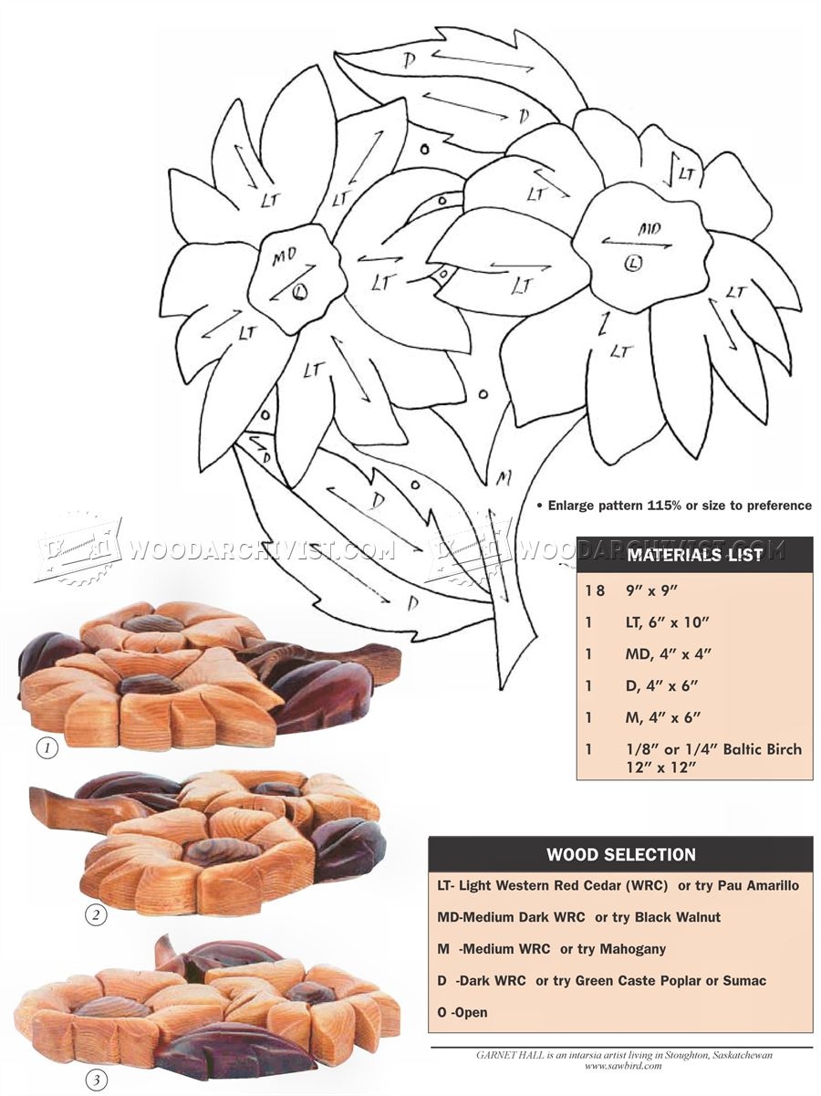 3243 Flowers Intarsia Patterns 3243 Flowers Intarsia Patterns