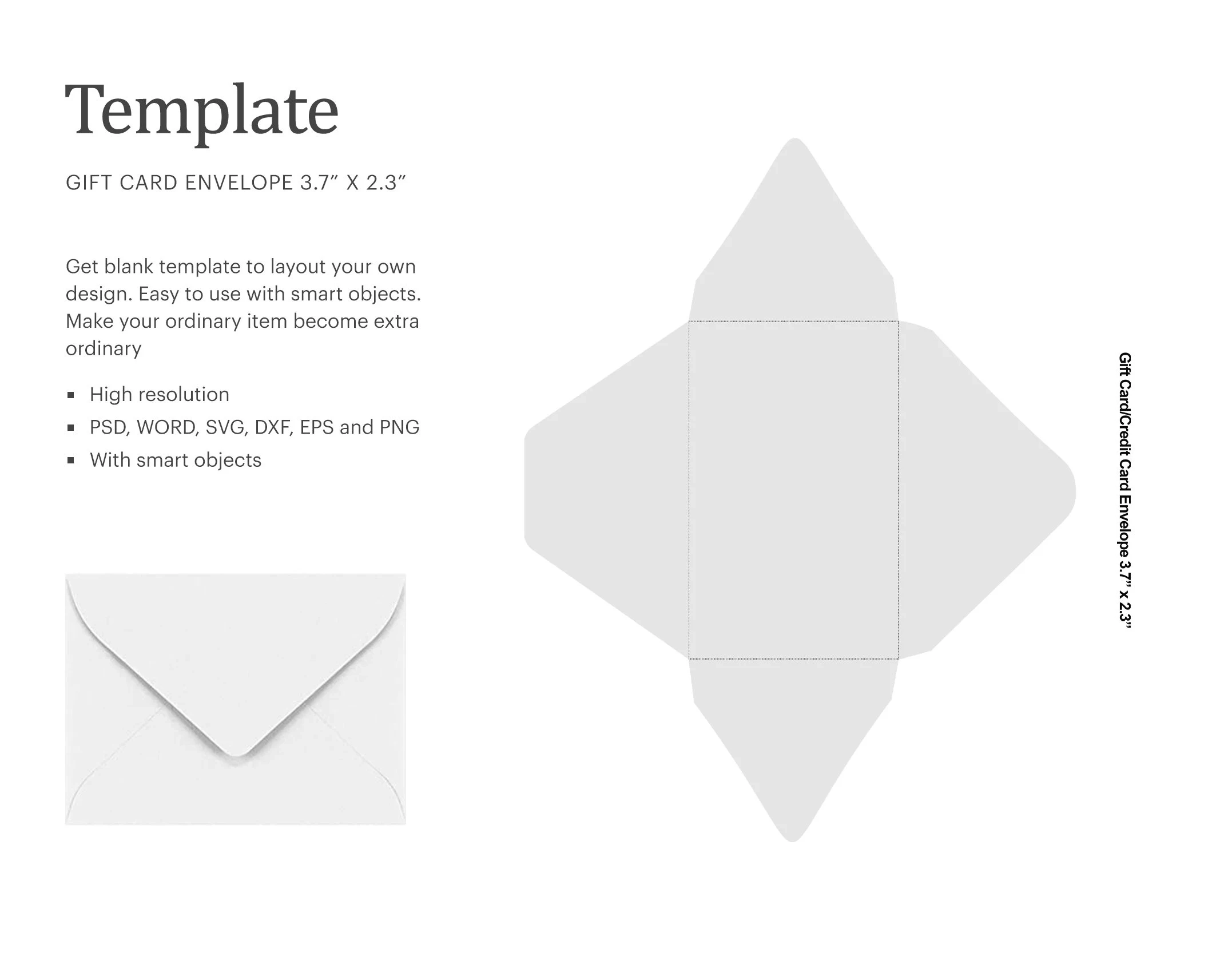 37 X 23 Gift Card Envelope Blank 37 X 23 Gift Card Envelope Blank