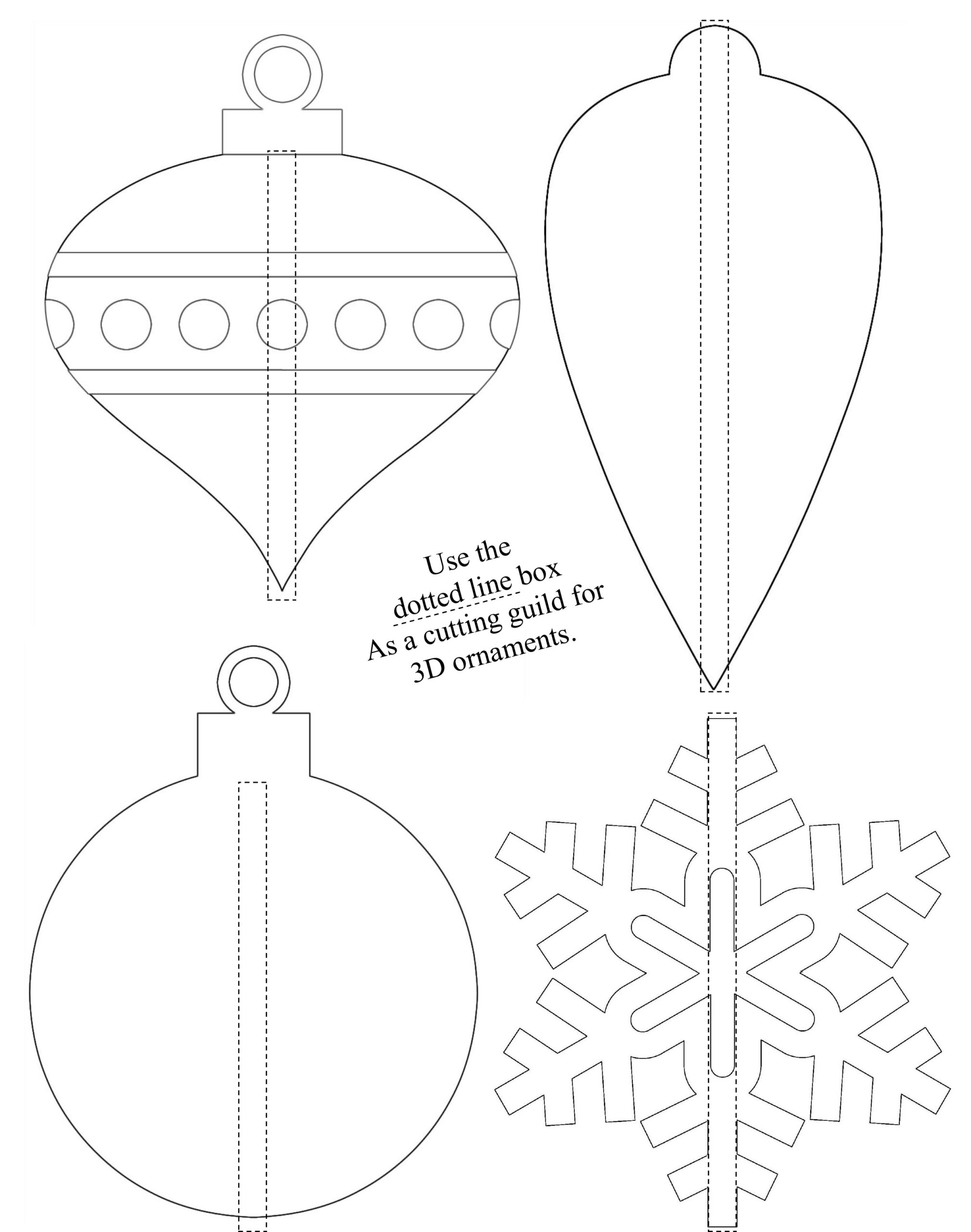 3d Shrinky Dink Christmas Ornaments Free Printable