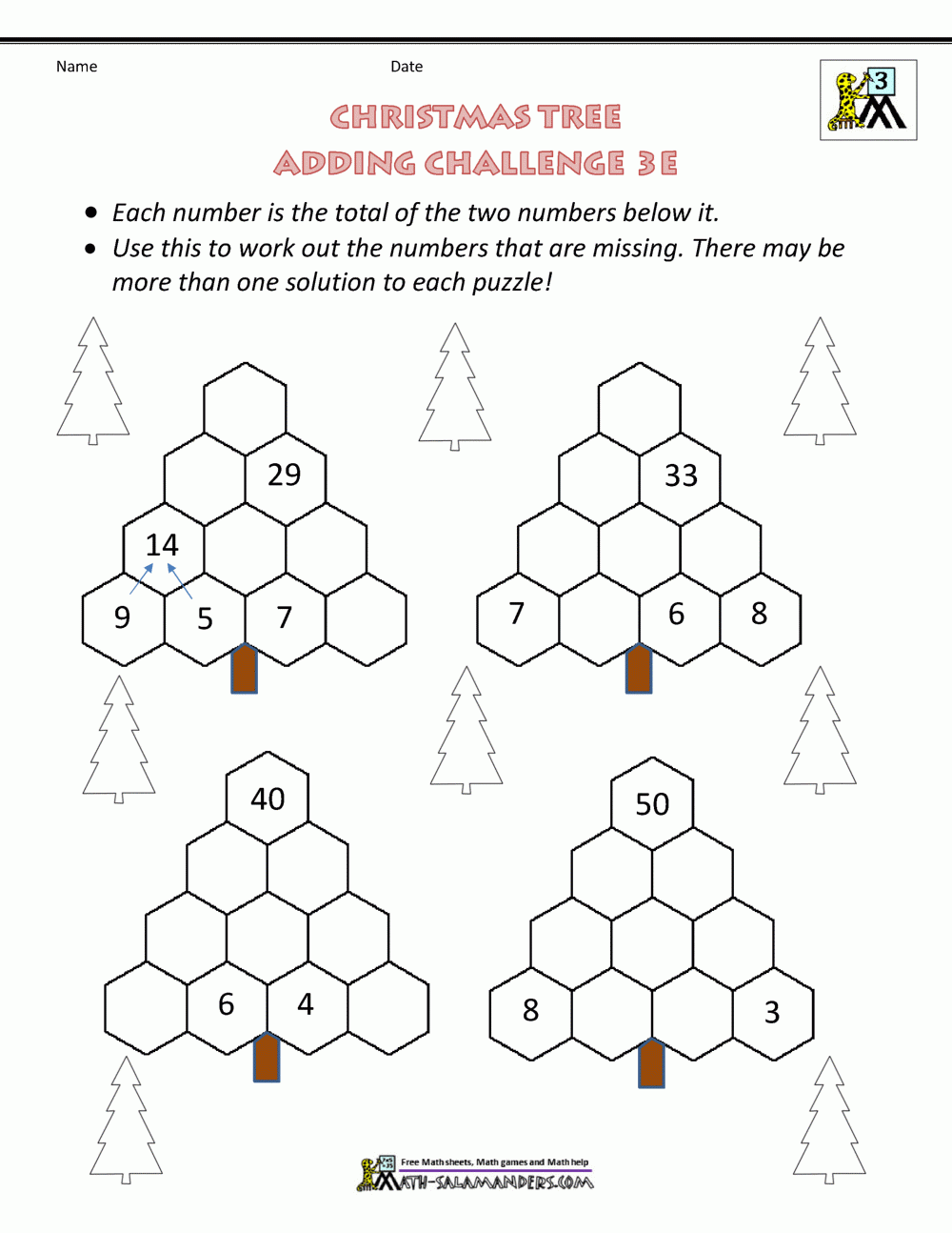 3rd Grade Christmas Math