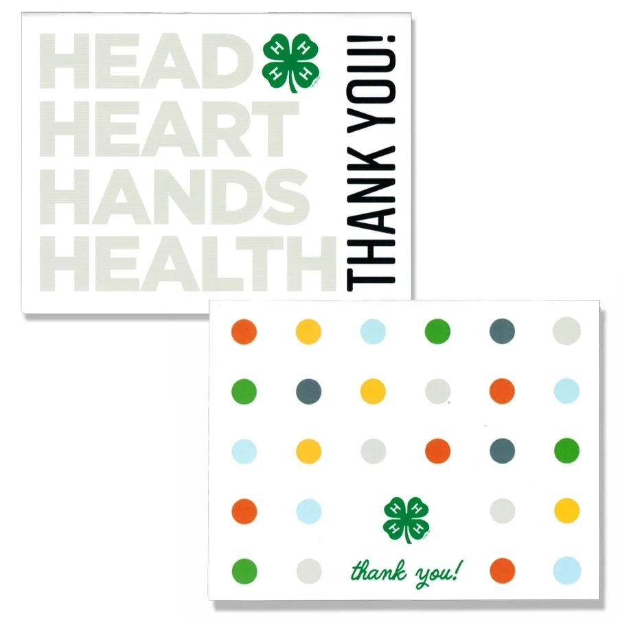 4 H Themed Thank You Cards