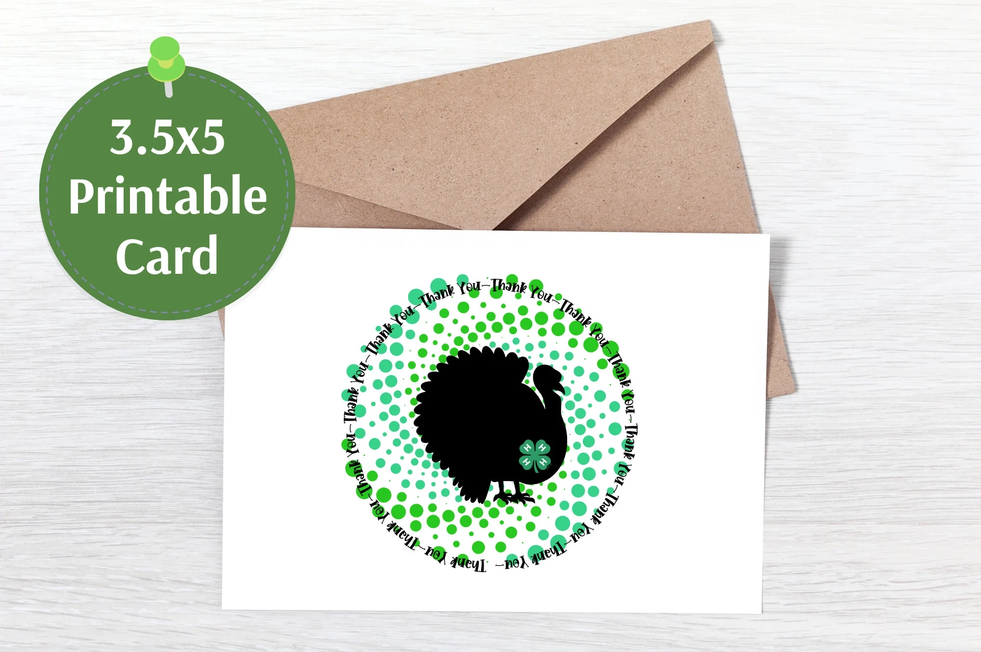 4h Thank You Card Printable Templates 4h