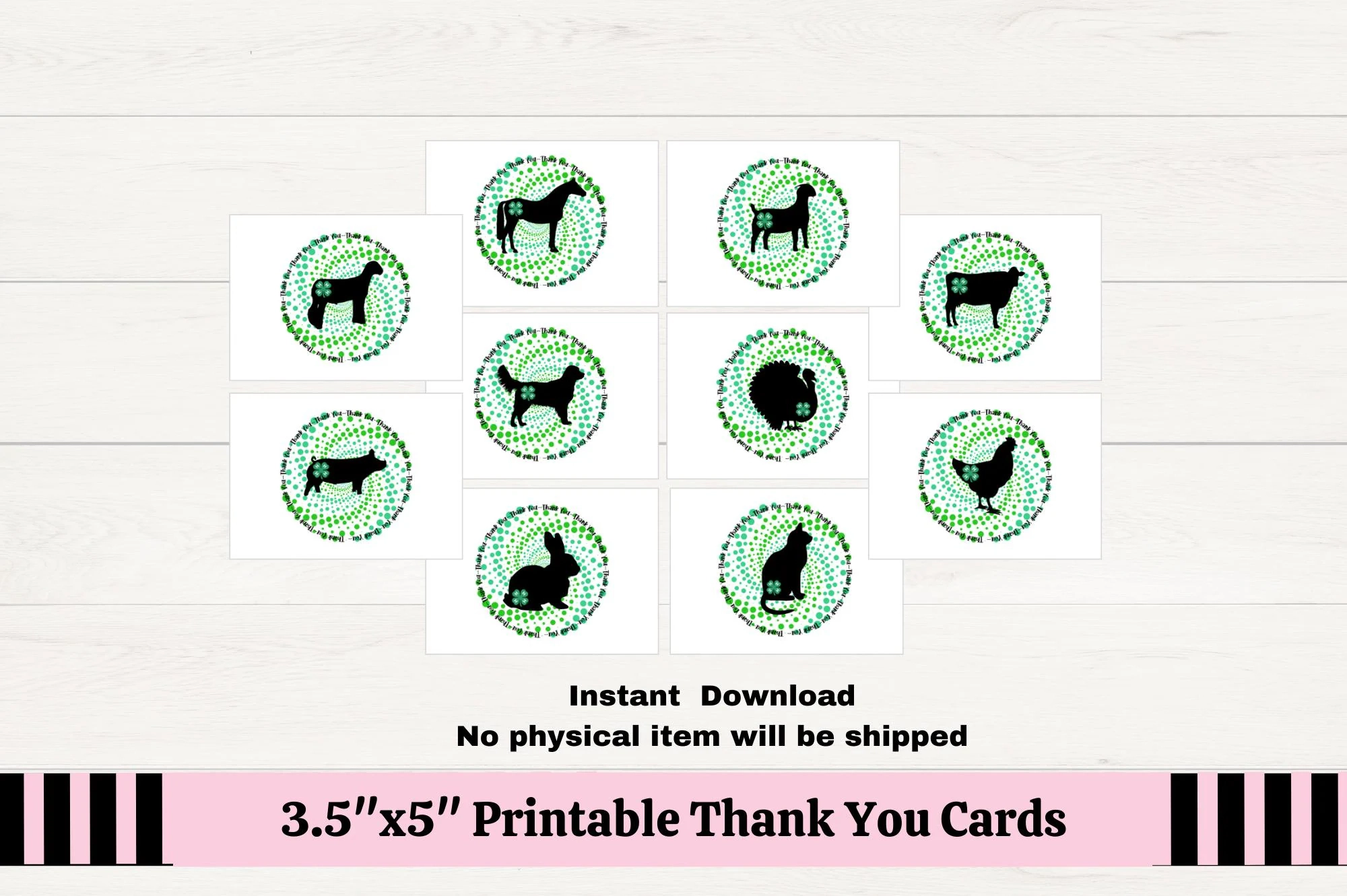 4h Thank You Card Printable Templates 4h