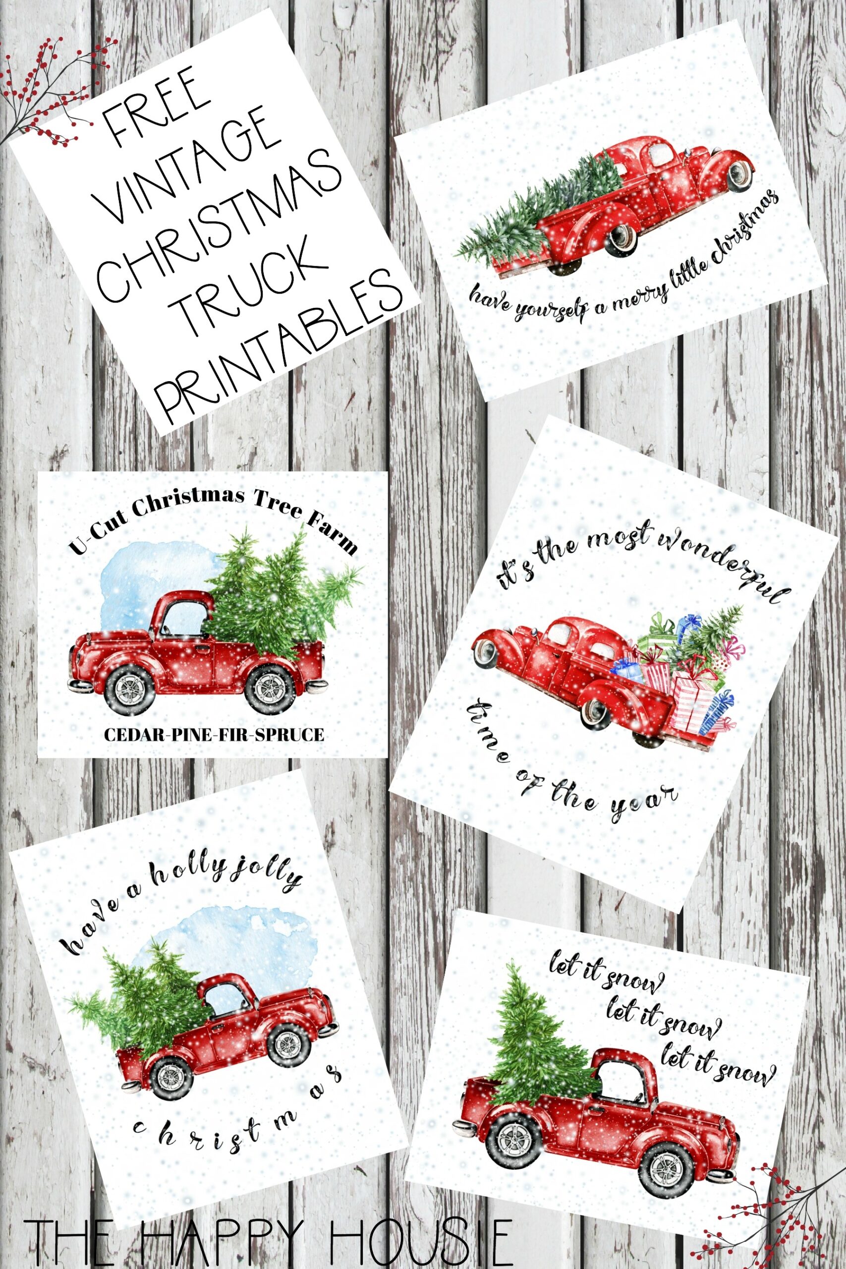 5 Free Vintage Truck Christmas Printables 5 Free Vintage Truck Christmas Printables