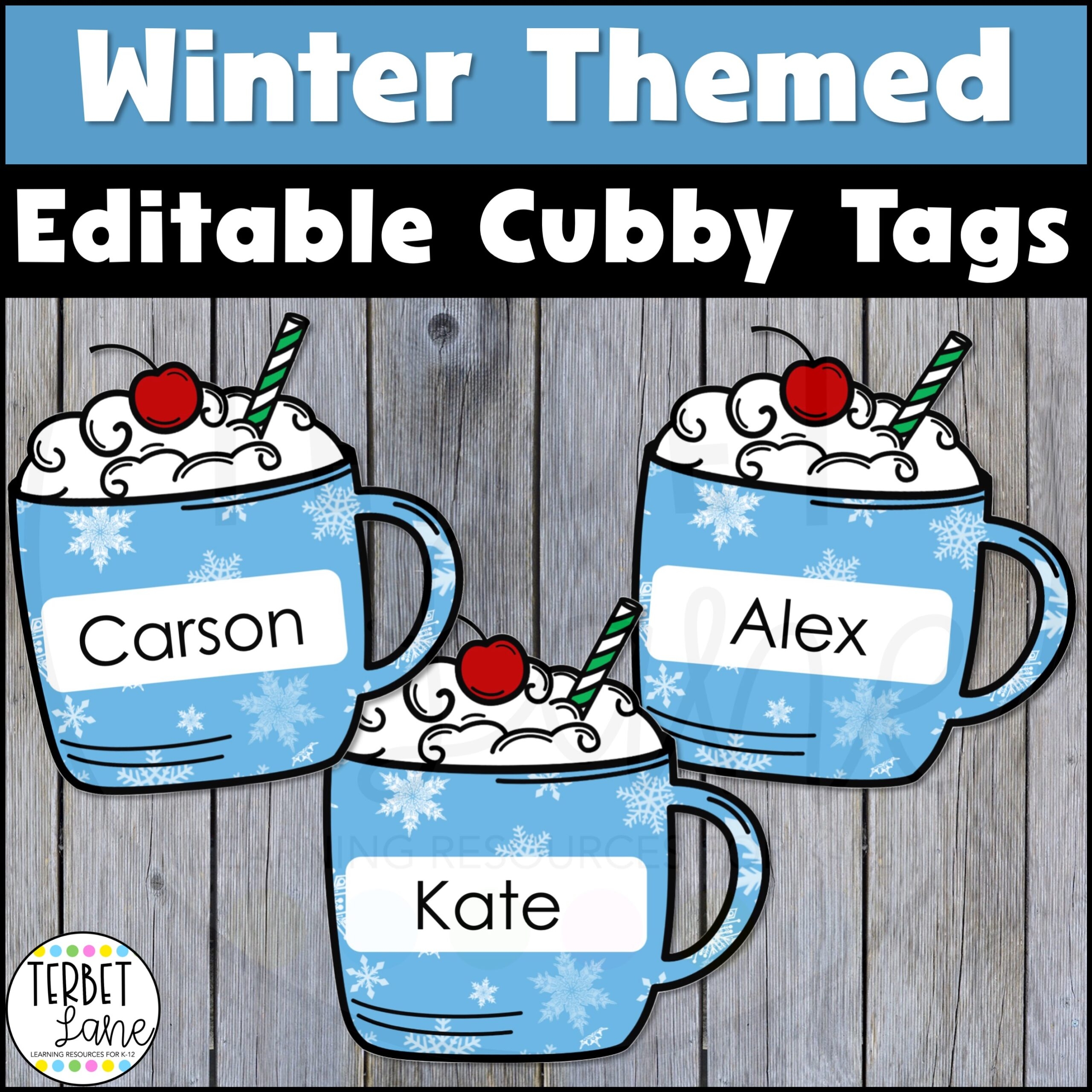 50 Off 24 Hrs Editable Winter Cubby Tags