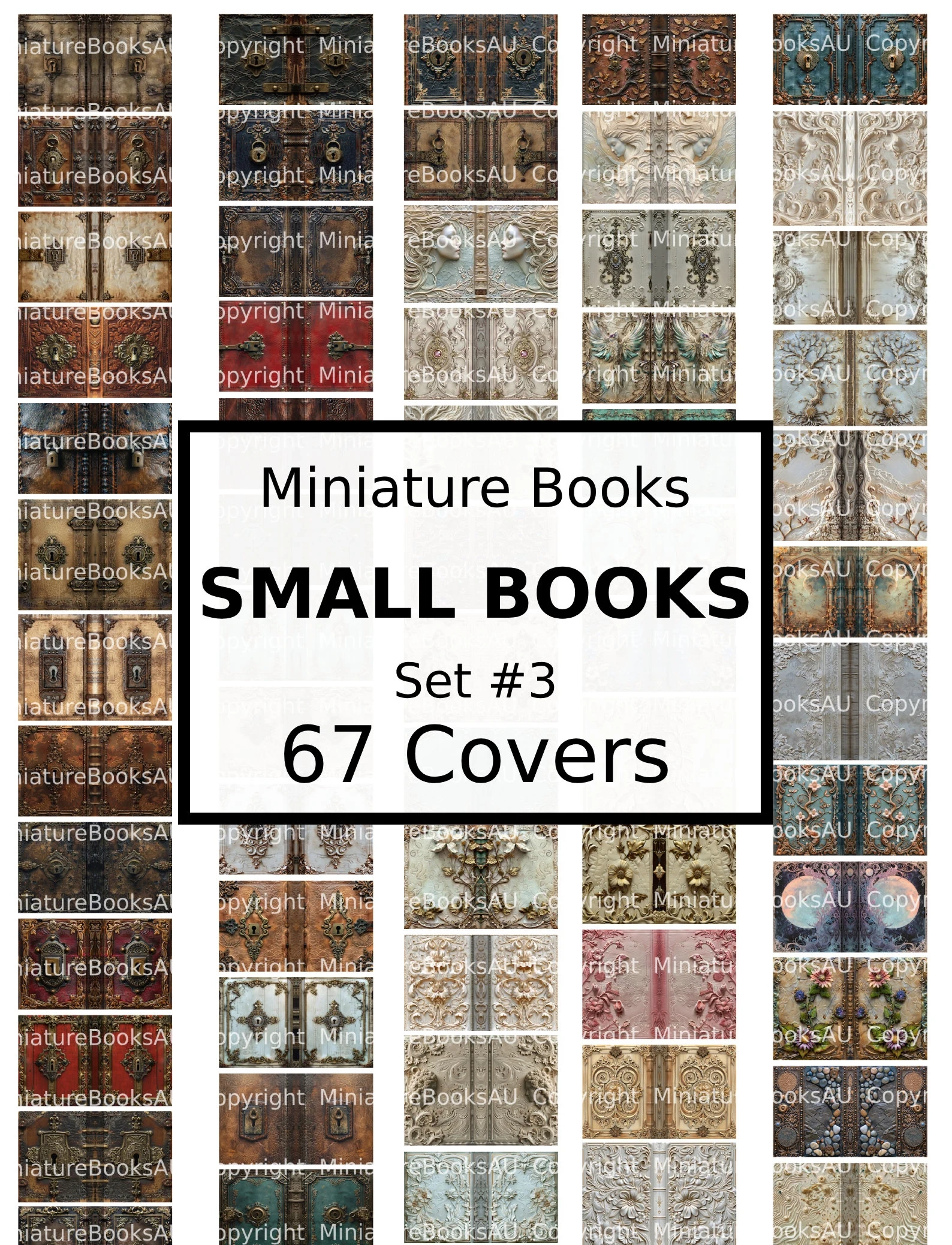 67 Small Miniature Book Covers