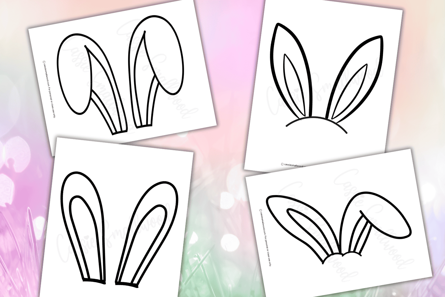 8 Cute Bunny Ear Templates