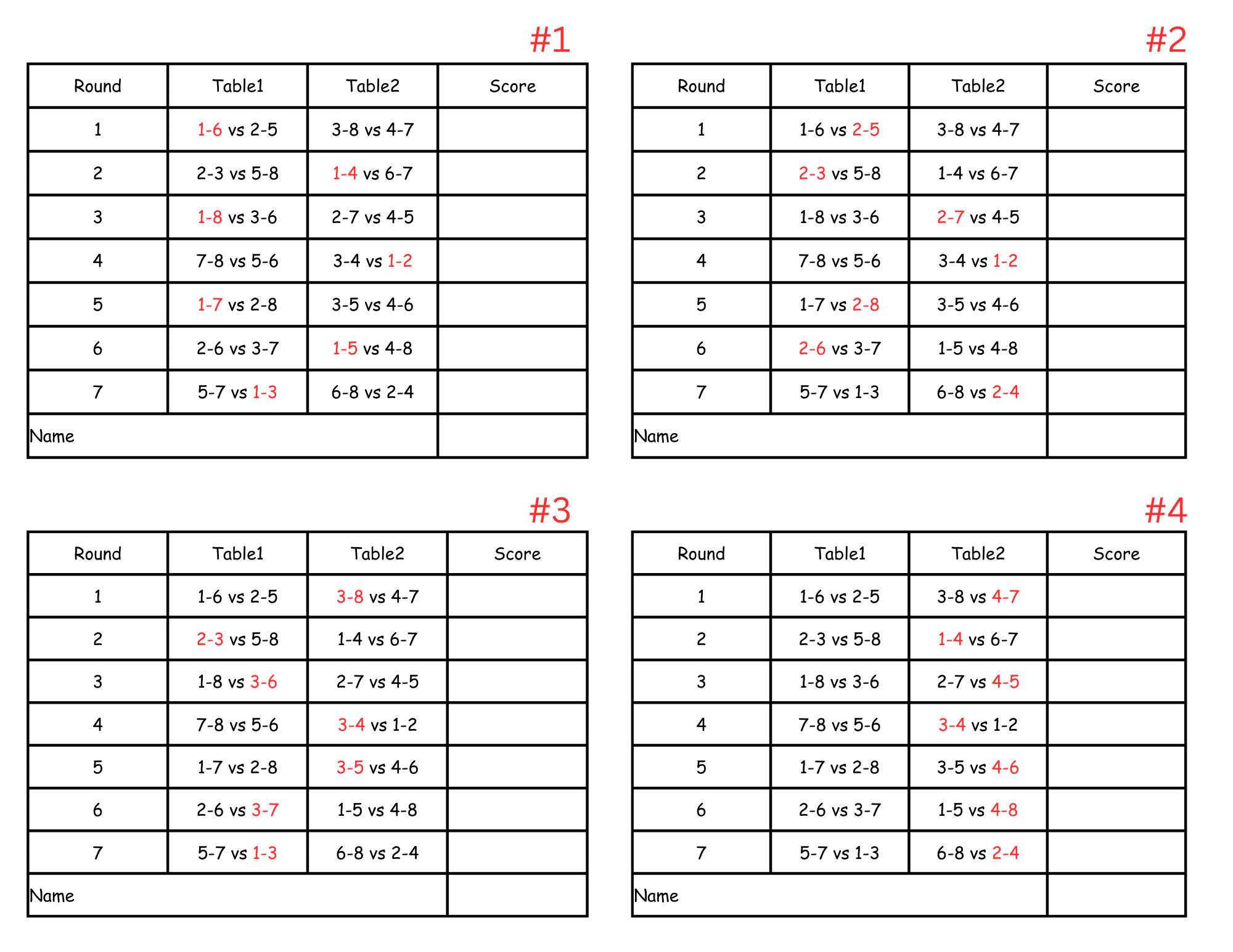 euchre score cards free printable