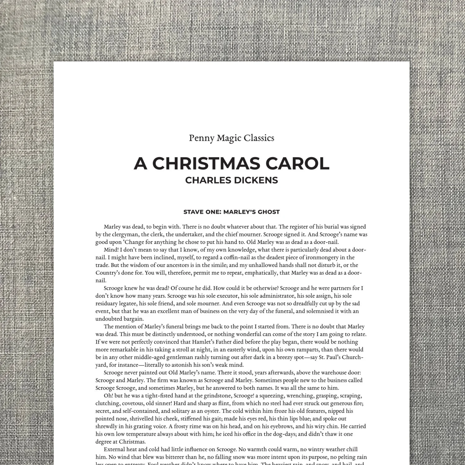 A Christmas Carol By Charles Dickens Printable Pdf