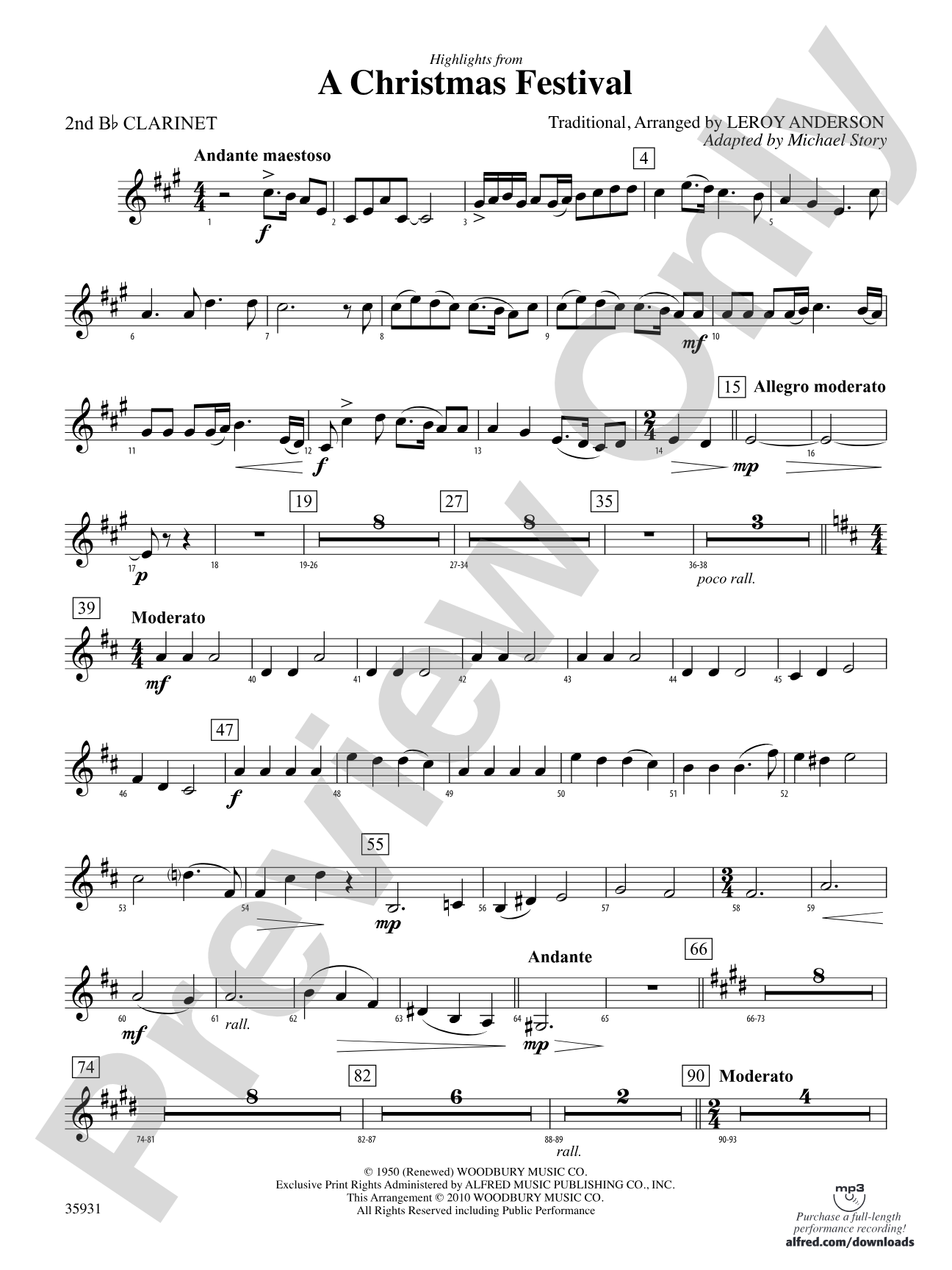 A Christmas Festival Highlights From 2nd B Flat Clarinet 00 Pc 0015014 C2 A Christmas Festival Highlights From 2nd B Flat Clarinet 00 Pc 0015014 C2