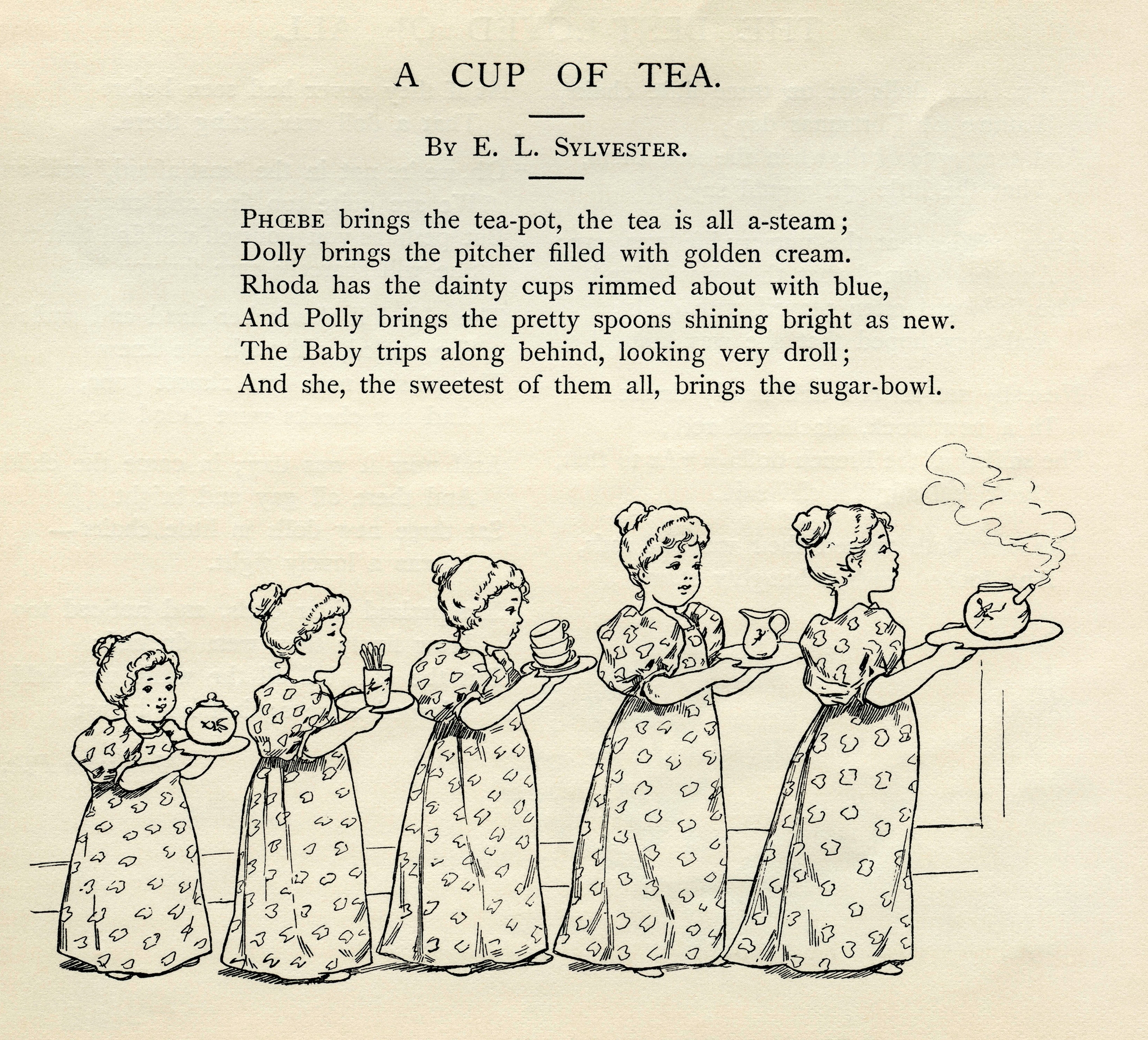 A Cup Of Tea Vintage Clip Art